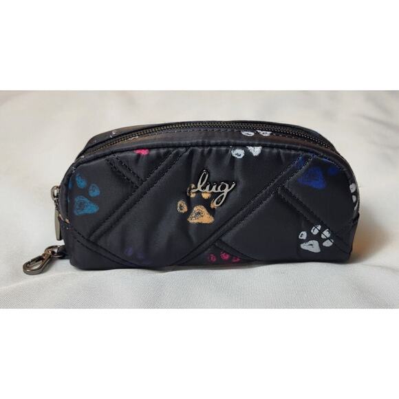 Lug Bobsled‎ XL Black Paw Print Cosmetic Make-up Bag Pouch - Picture 8 of 8